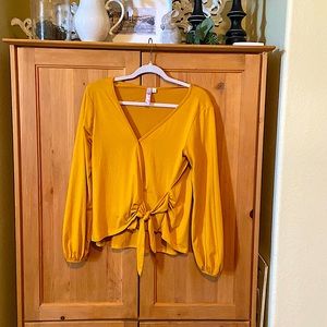 Alya from Francesca's Gorgeous Faux Wrap Top Perfect for Fall Family Photos